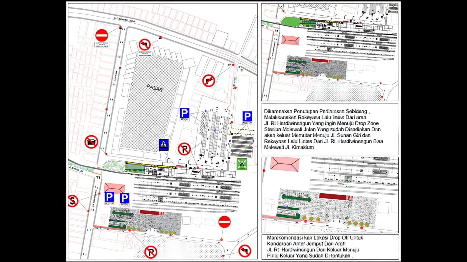 Siteplan peningkatan Stasiun Rangkasbitung